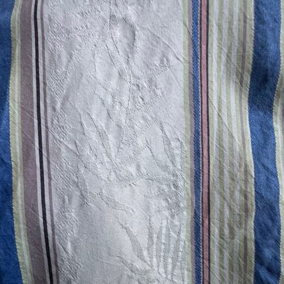 Tommy Bahama Men's Long Sleeve Button Up 100% Silk Shirt Lg Strip Blue Vacation - Picture 7 of 9